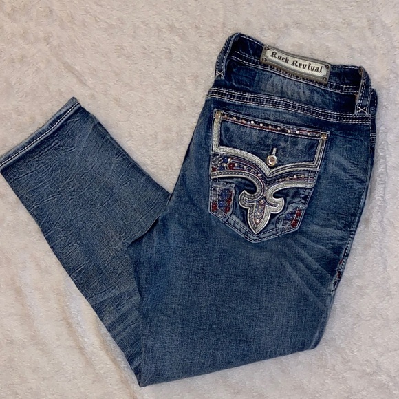 Rock Revival Denim Cropped Ankle Jeans - Picture 8 of 8